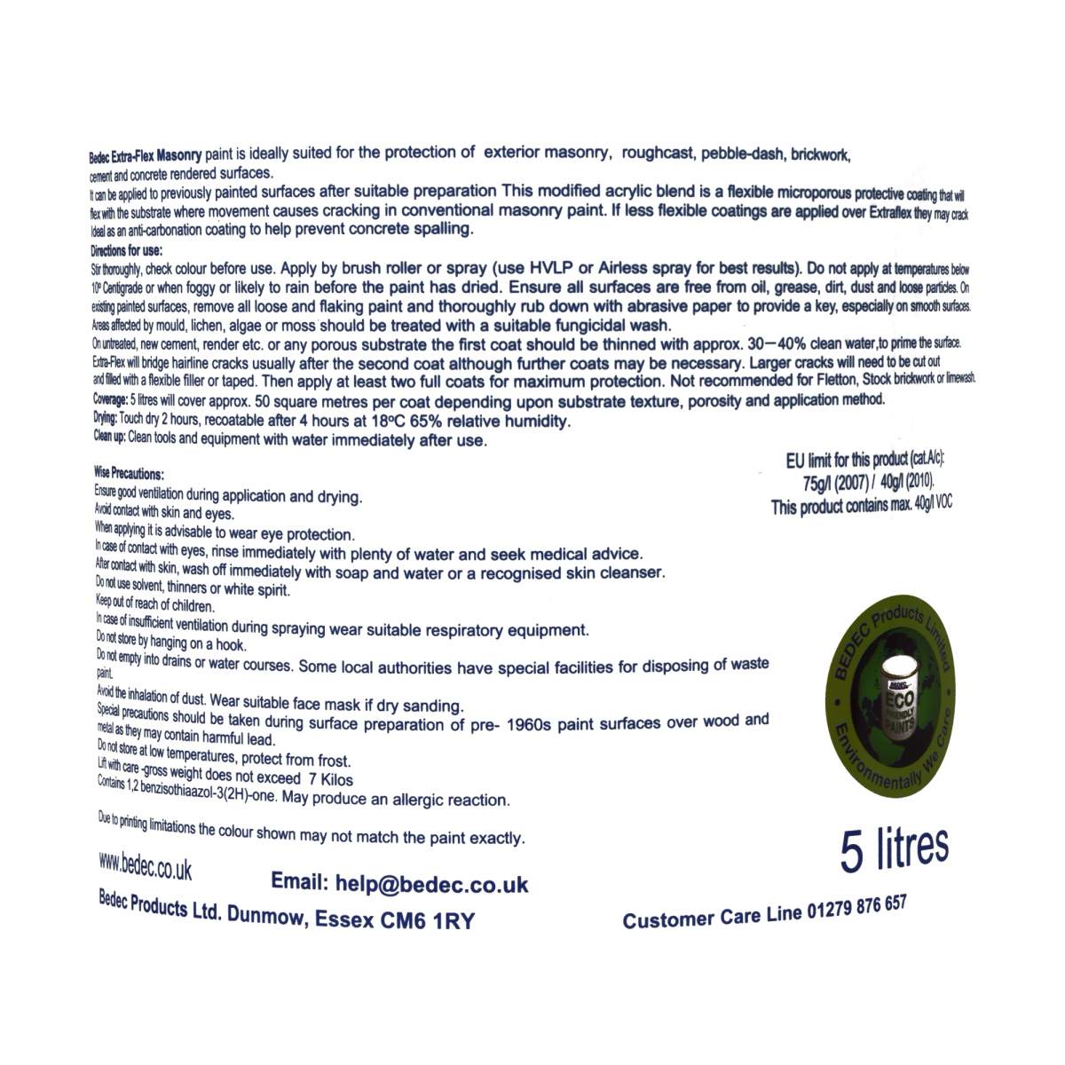 Bedec Extra-Flex Smooth Masonry Brilliant White