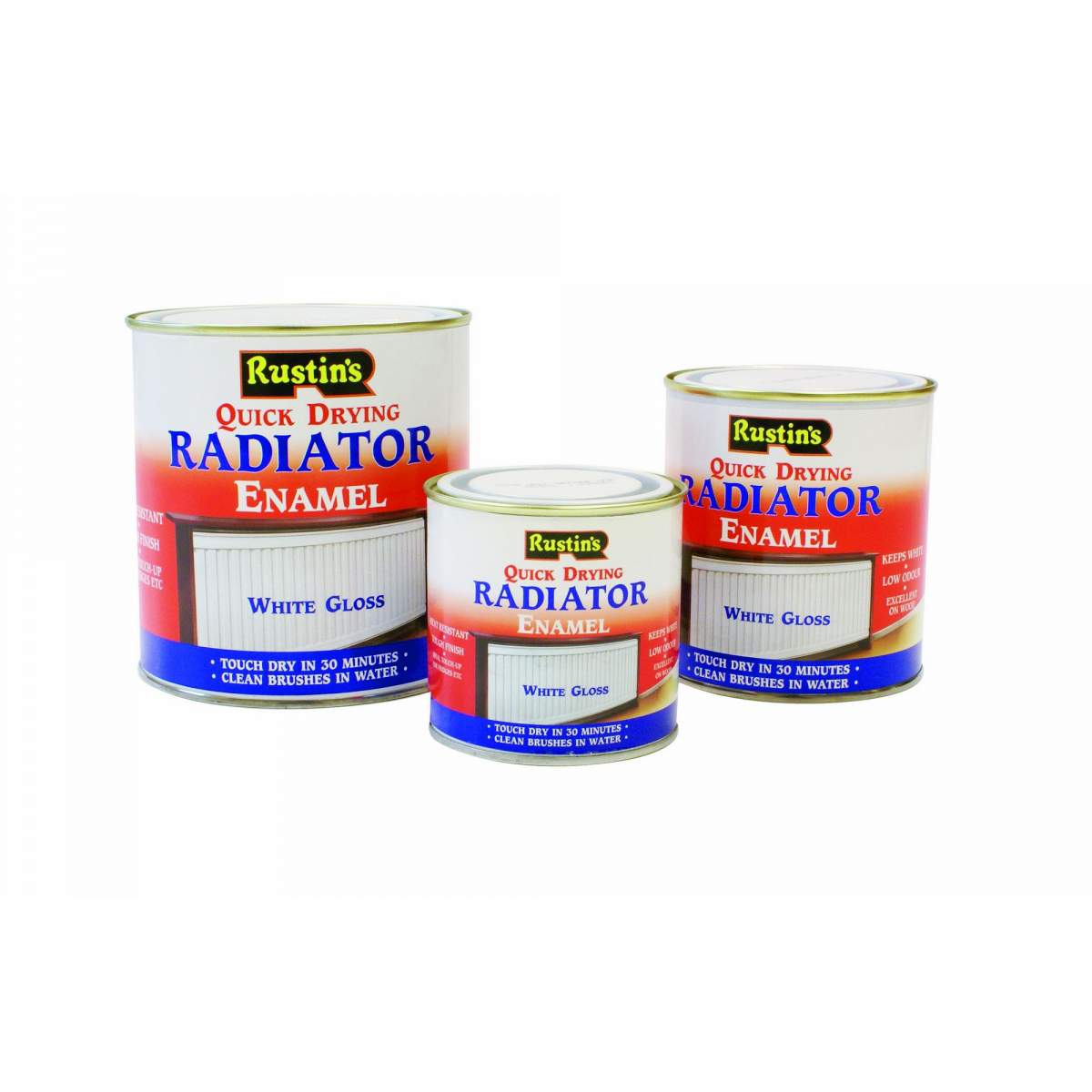 Rustins Radiator Enamel Quick Dry Gloss White 250ML (BN4604405R)