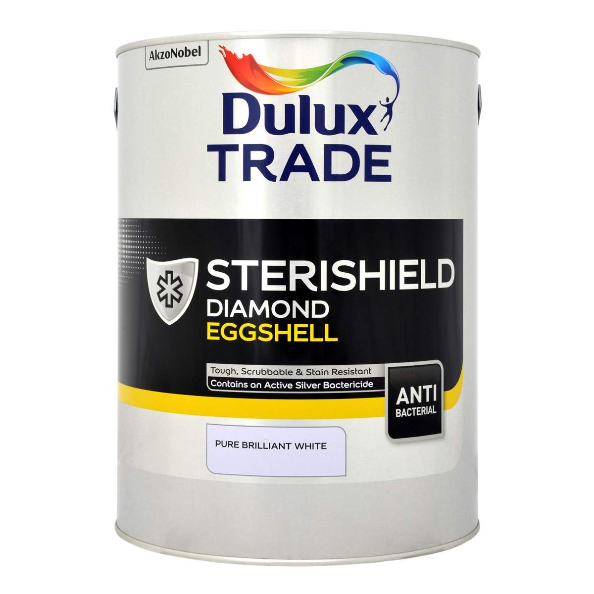 Dulux Trade Sterishield Diamond Eggshell Pure Brilliant White 5L (AE0135501F)