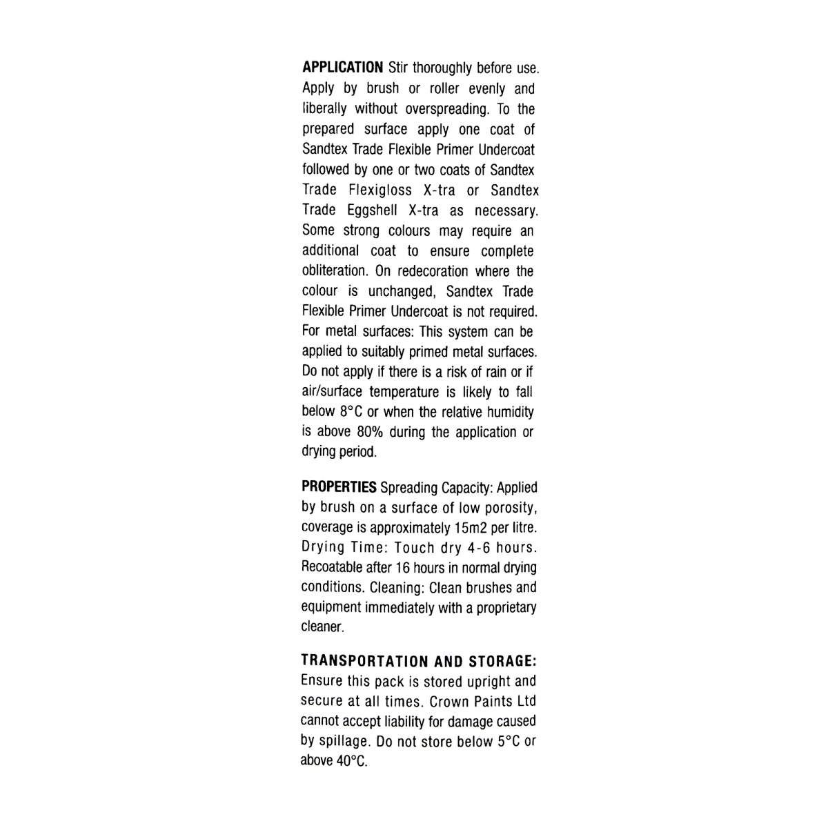 Sandtex Trade Flexible Primer Undercoat White  2.5L (AP07501J)