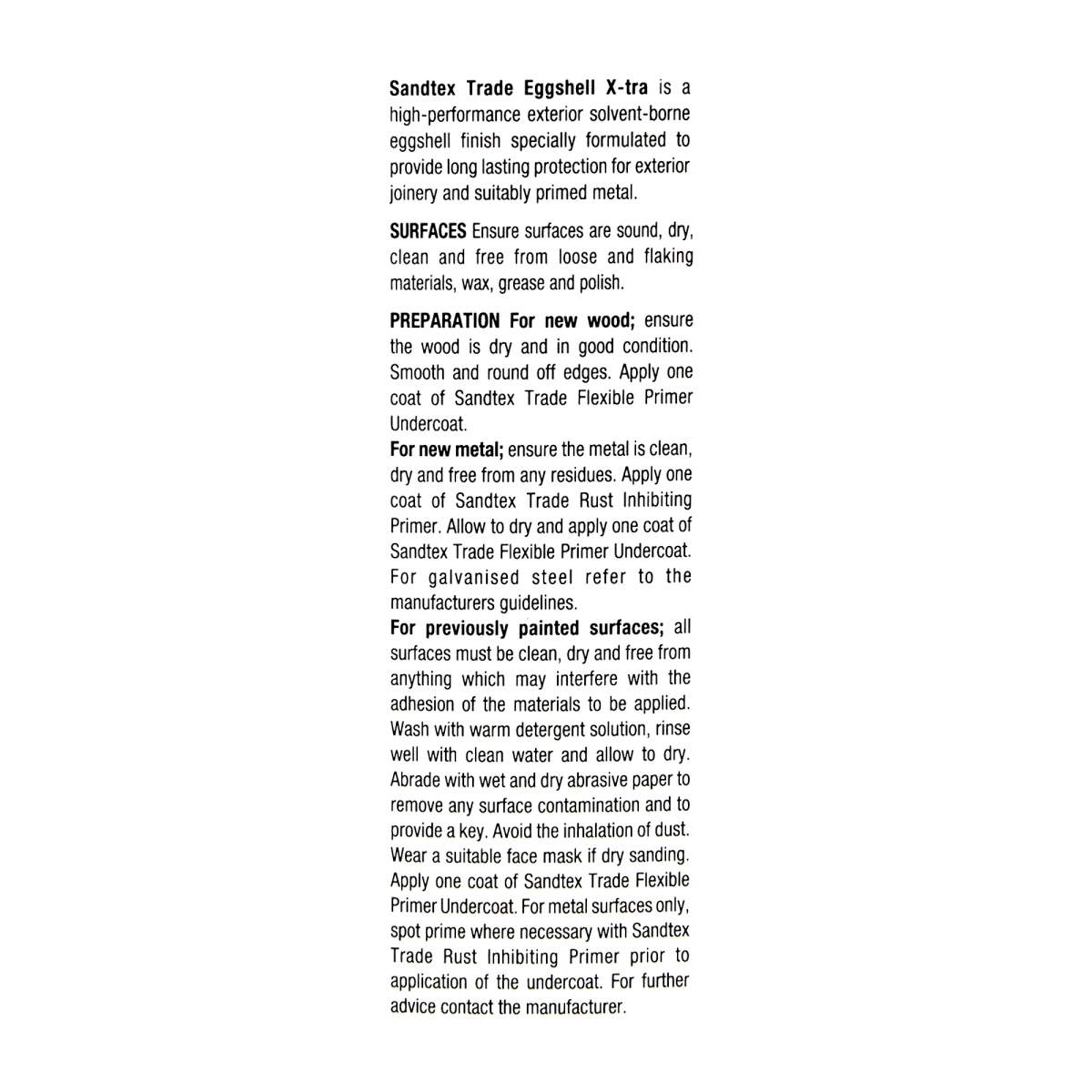 Sandtex Trade Eggshell X-tra White  2.5L (AP0841005J)