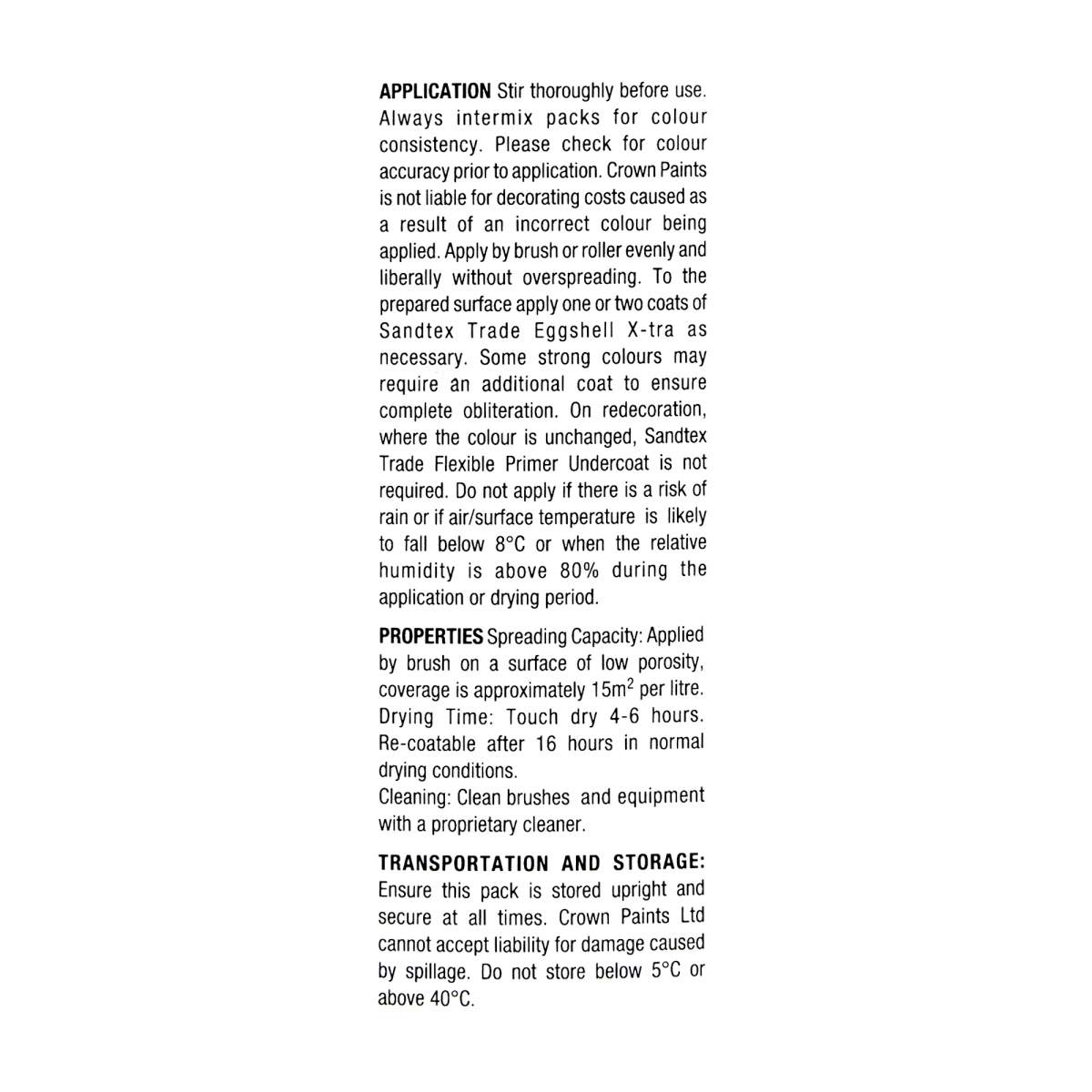 Sandtex Trade Eggshell X-tra White  2.5L (AP0841005J)