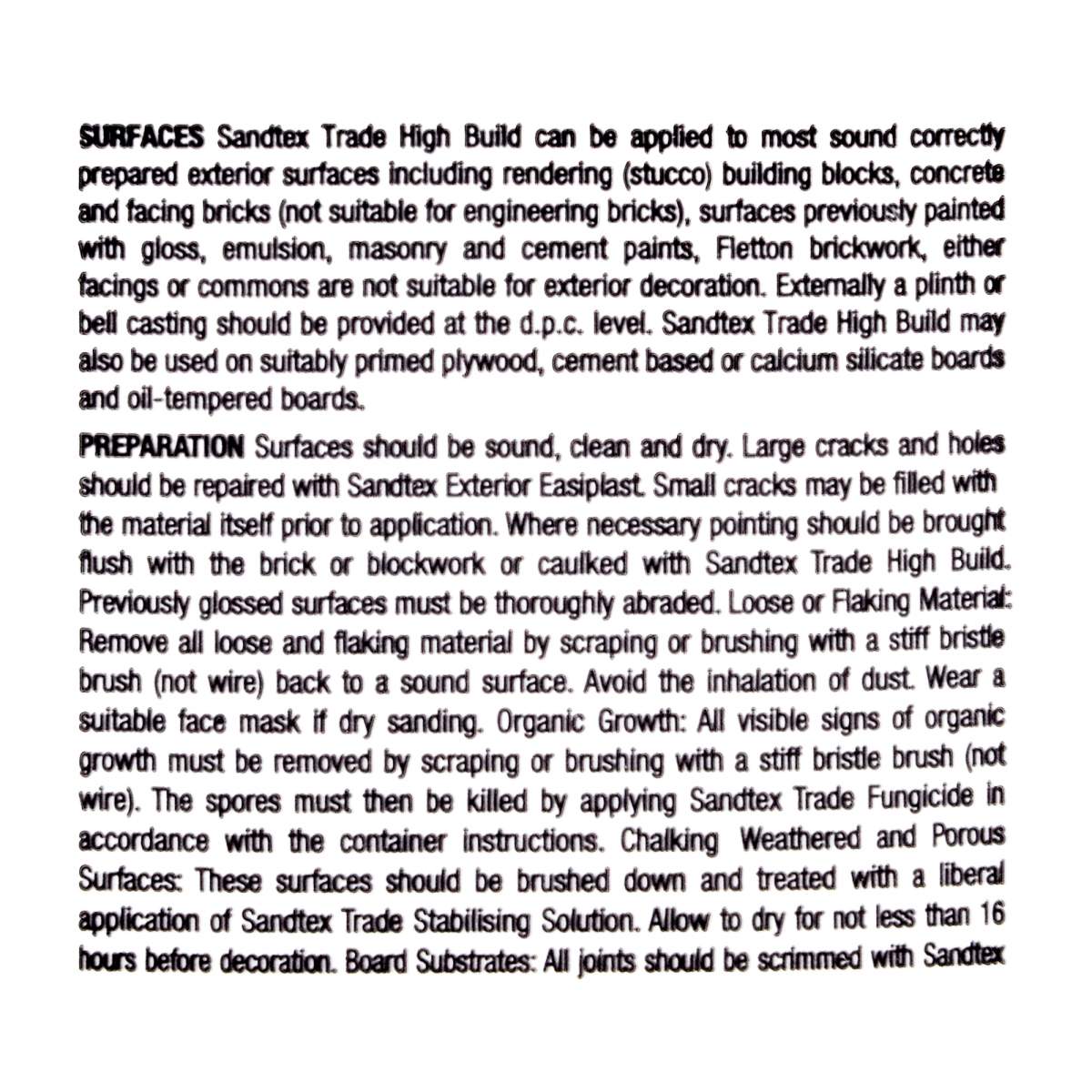 Sandtex Trade High Build White 15KG (AP1101002D)