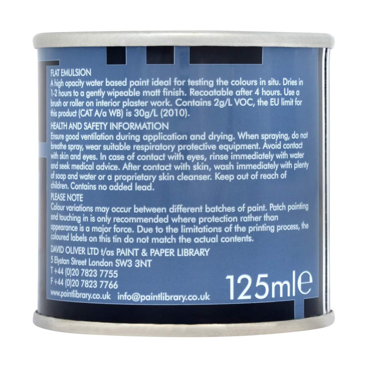 Paint Library Flat Emulsion Acqua Viva 125ML (AV171001T)