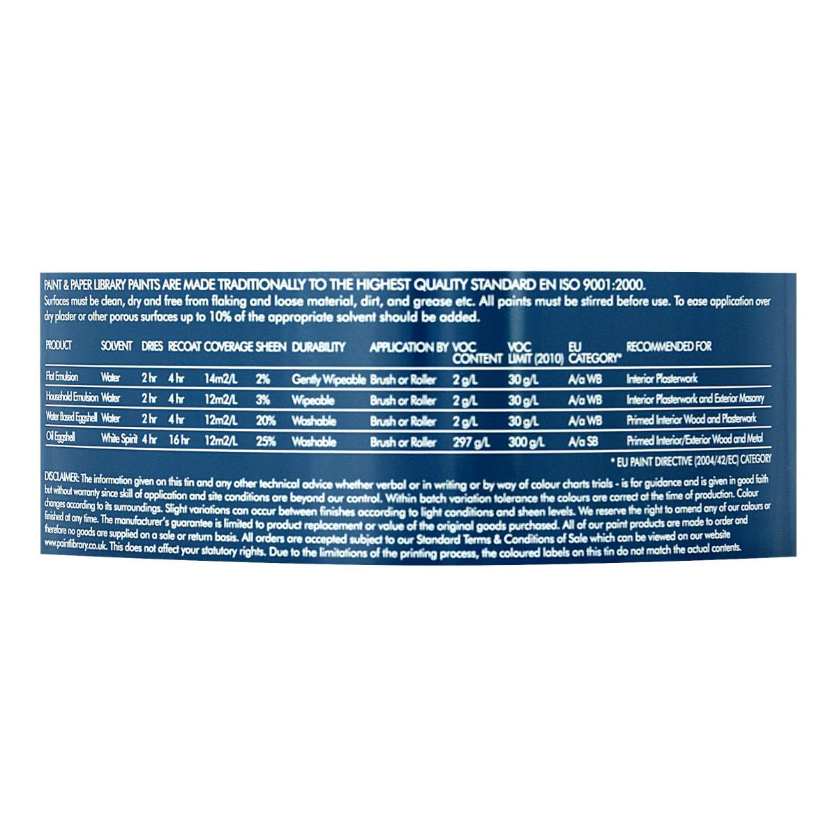 Paint Library Flat Emulsion Pastel Base Colour !Colour! 5L (AV171505F)