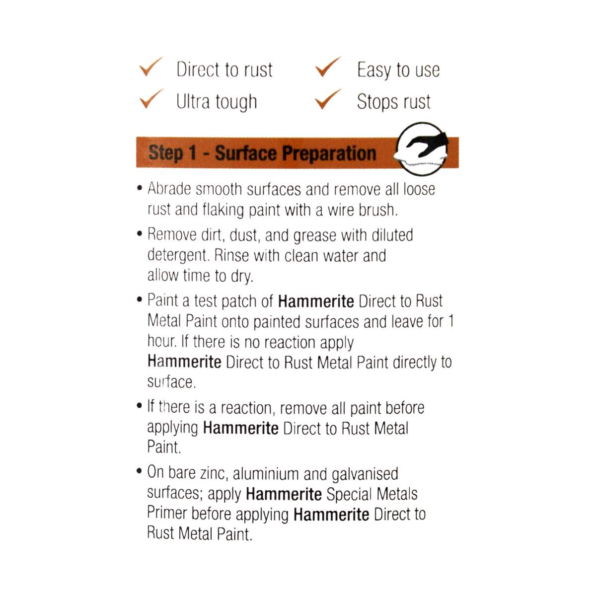 Hammerite Direct to Rust Metal Paint Hammered White 750ML (BG1505001NA)