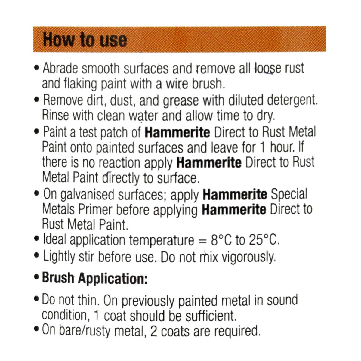 Hammerite Direct to Rust Metal Paint Smooth White 250ML (BG1510001R)
