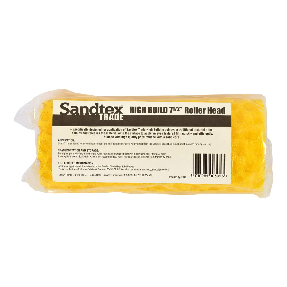 Sadolin Sandtex High Build Roller Head 7" x 1.5" (JT2510)