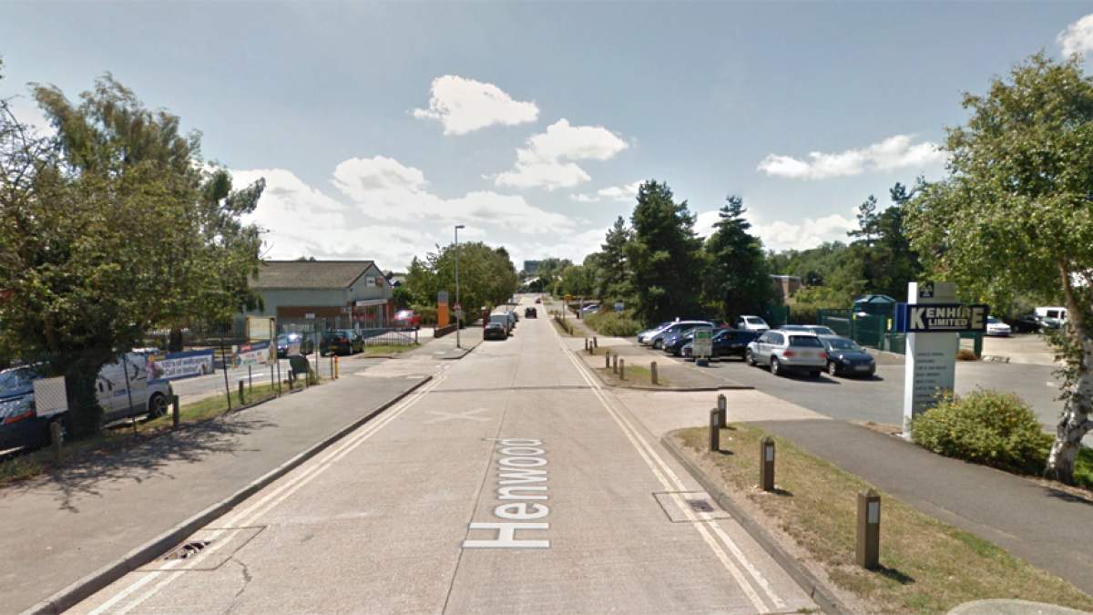 Travelling from Willesborough along Hythe Road turn right at the roundabout on to Henwood