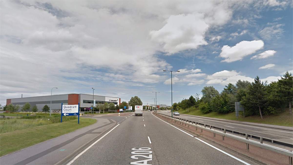 Heading away from Dartford on the A206, head over the roundabout with the Claire Causeway on your left. Quadrant court is the first turning on the left.