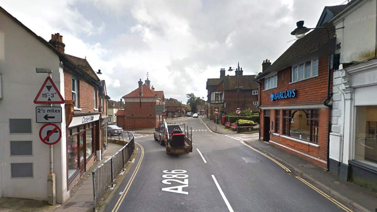 Travelling down the High Street from Grayswood Road, just after the traffic lights before the road widens you will find the store on your right