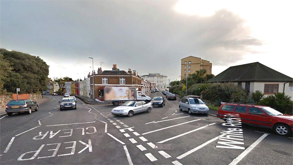 With the shore to your right follow the A21 Bohemia Road, turn right after the traffic lights onto White Rock Road, the store will be on the left