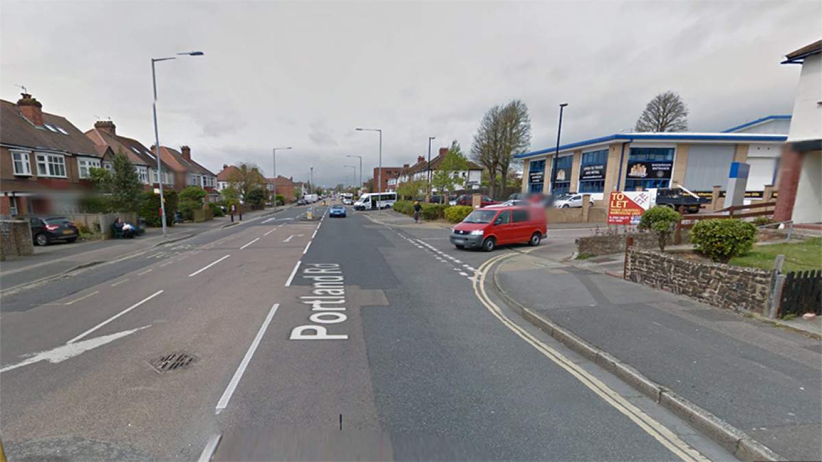 Travelling towards Portslade Station along Portland Road the store will be on the right after Ingram Crescent.