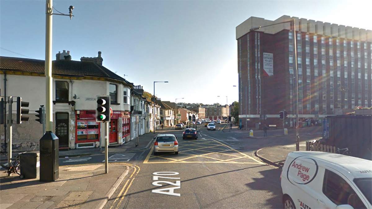 Travelling towards Preston Road, go under the bridge, then turn next right onto New England Street.
