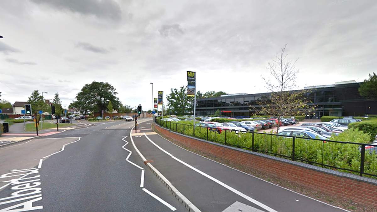 Travelling down Albert Drive with the rail way on your left, keep following Albert Drive to the right, then take the first turning on the right into Monument Way East just after the store.