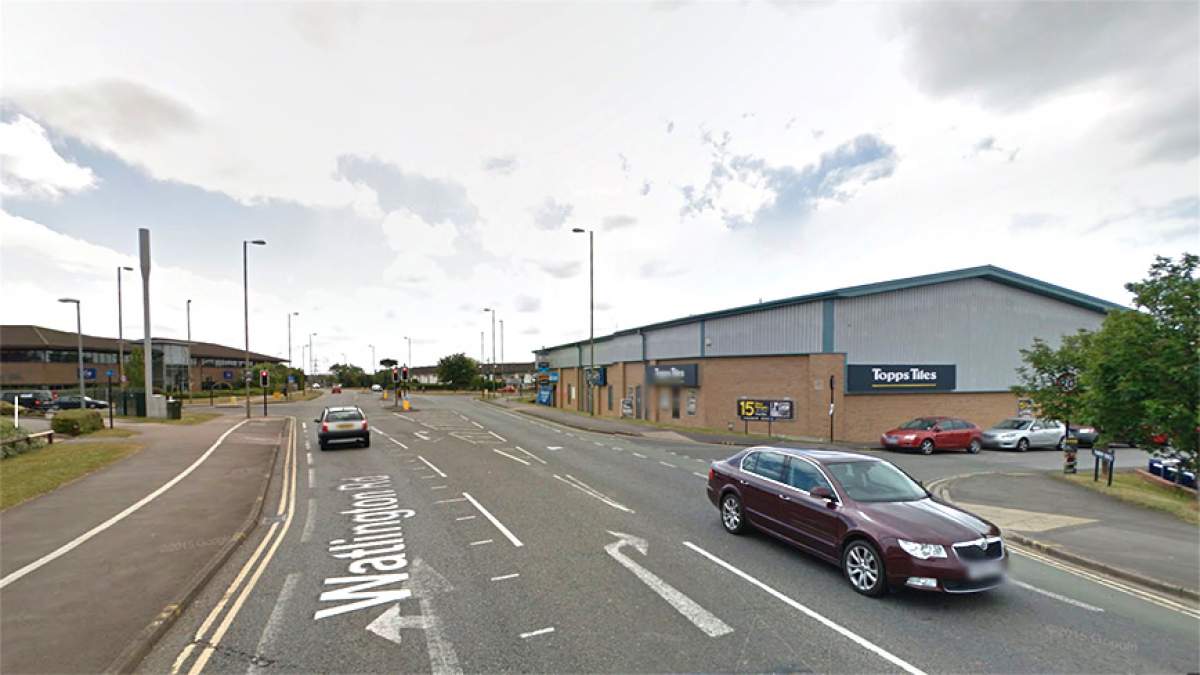 If you are travelling from the Eastern By-Pass Road along the B480 you will find the store on your right, take the next turning after Ashville Way