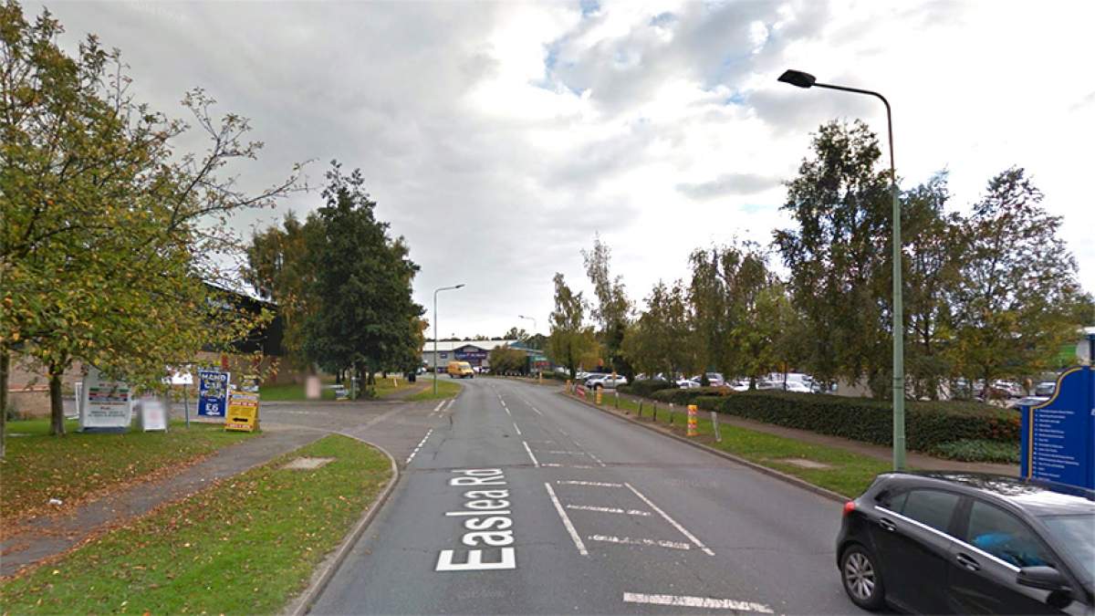 On Easlea Road, take the first turning on the left on to Greyfriars Road.