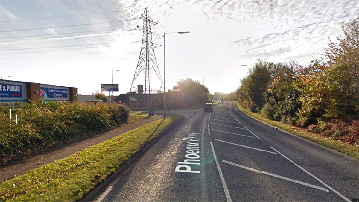 Travelling south on Phoenix Parkway, turn left on to Crucible Road.