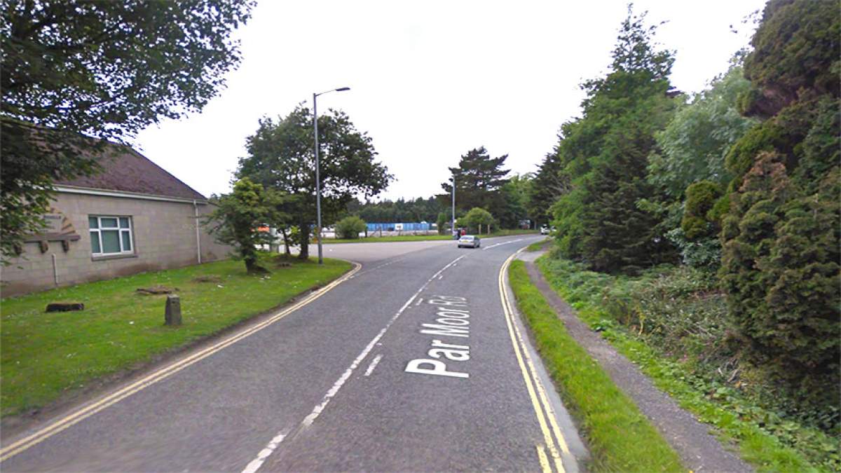 Follow Par Moor Road Westbound until reaching a turning on the left into the St. Austell Bay Business Park.