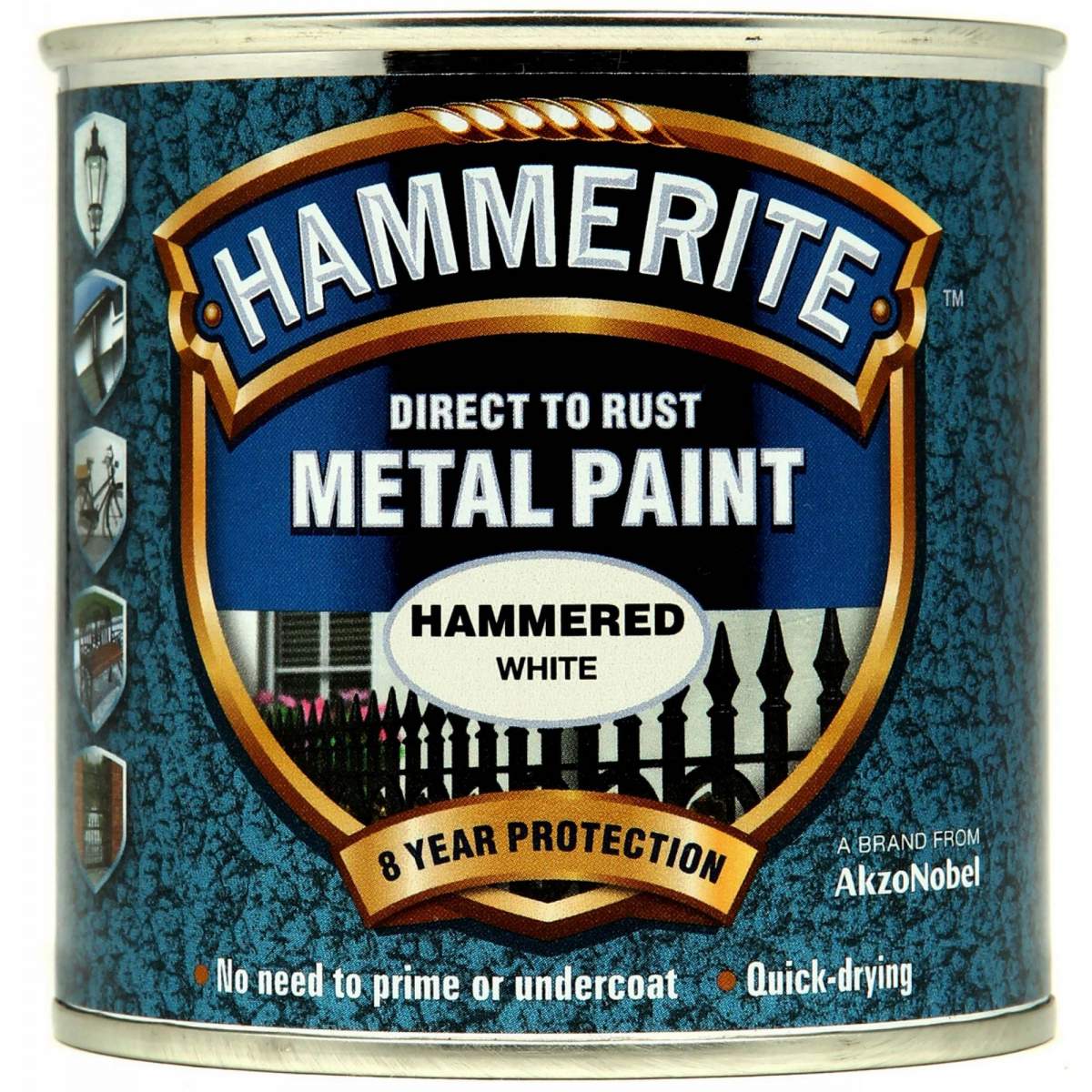Direct to Rust Metal Paint Hammered White