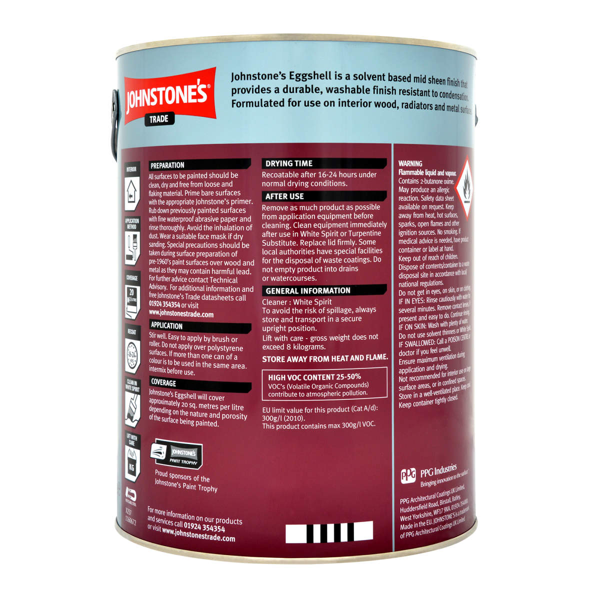 Johnstone's Trade Eggshell B/White