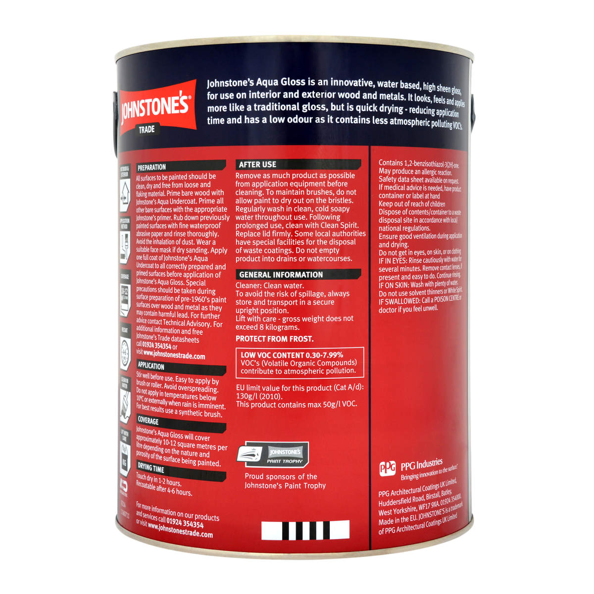 Johnstone's Trade Aqua Gloss B/White 5L