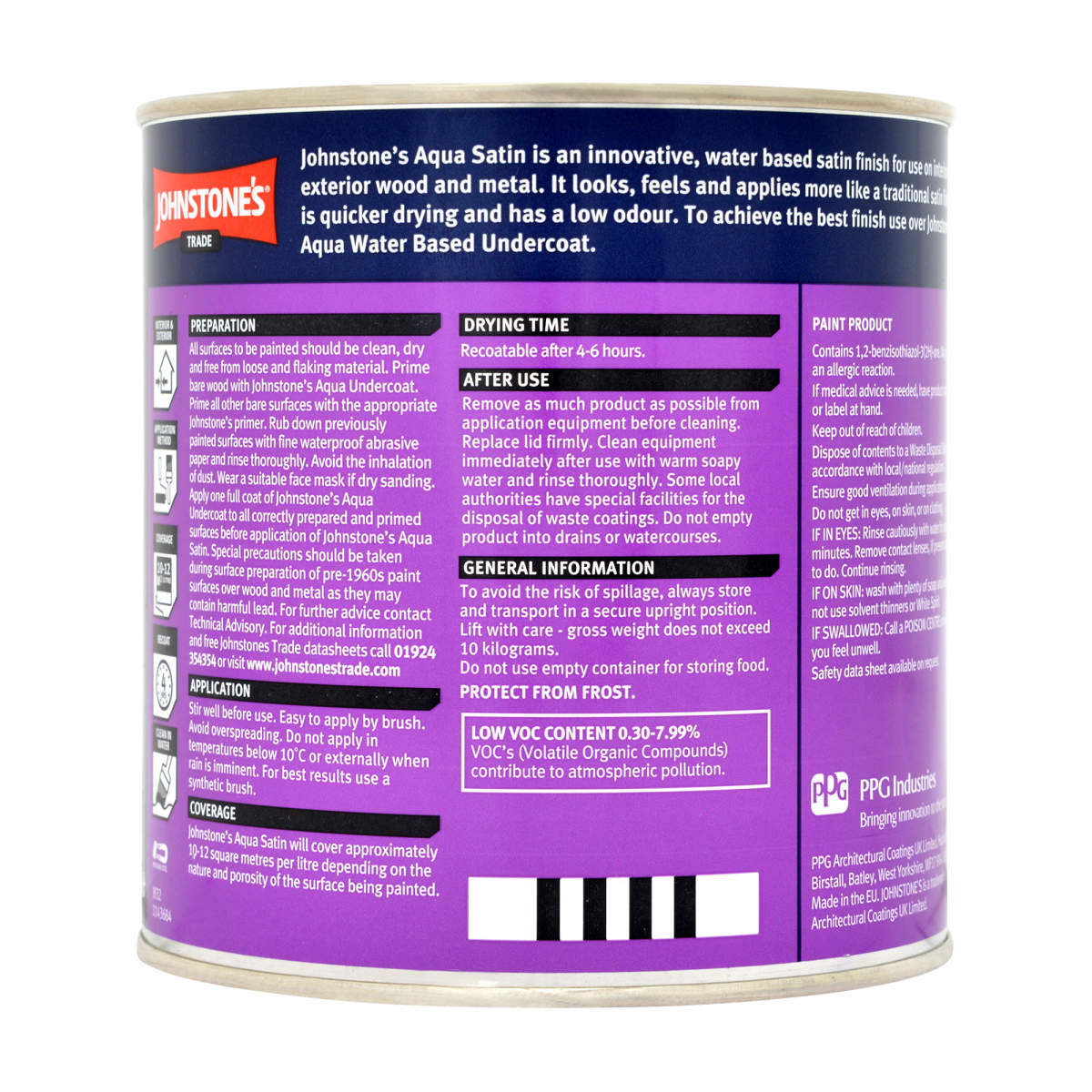 Johnstone's Trade Aqua Satin B/White