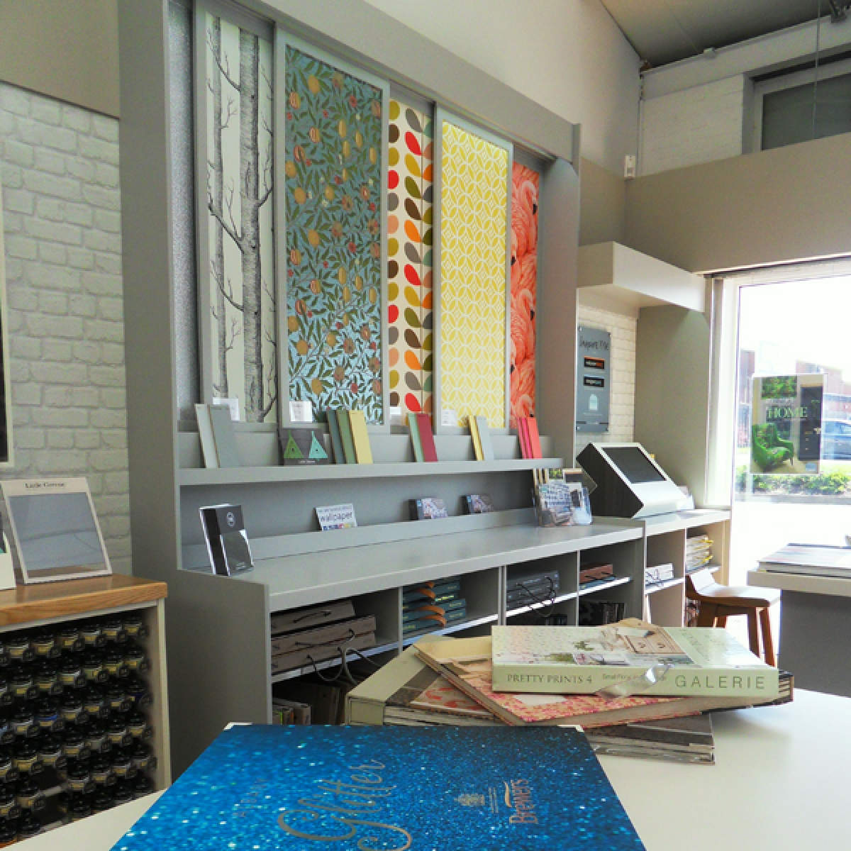 Brewers Cheltenham has a great showroom with the latest wallpaper styles.