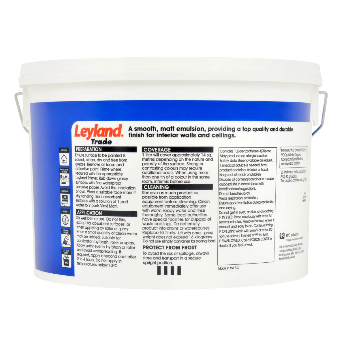 Leyland Trade Vinyl Matt Brilliant White 10L