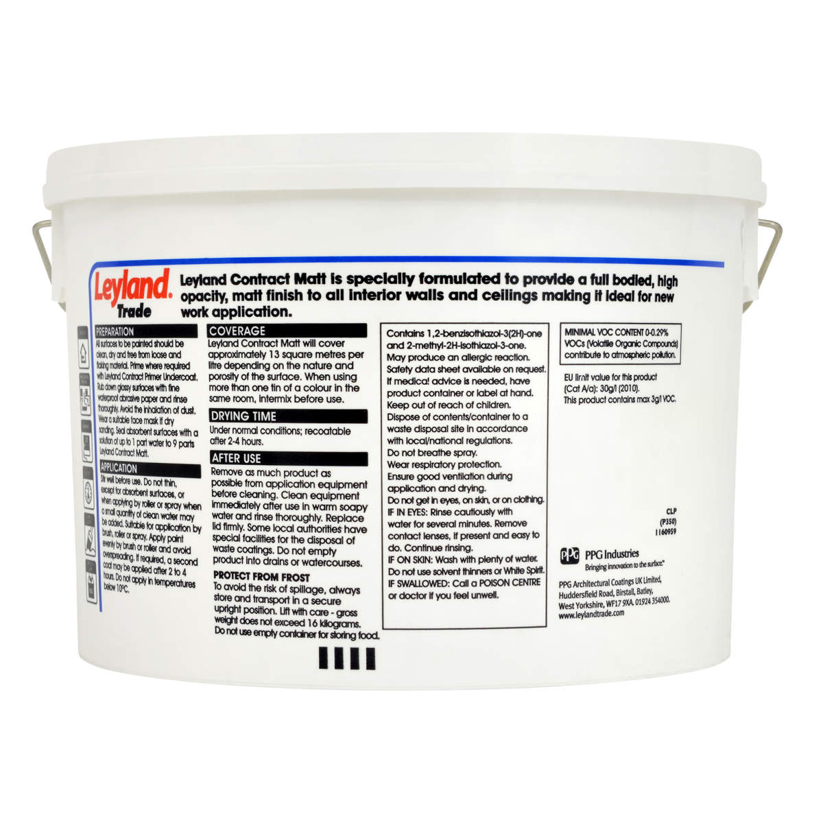 Leyland Trade Contract Matt Brilliant White 10L