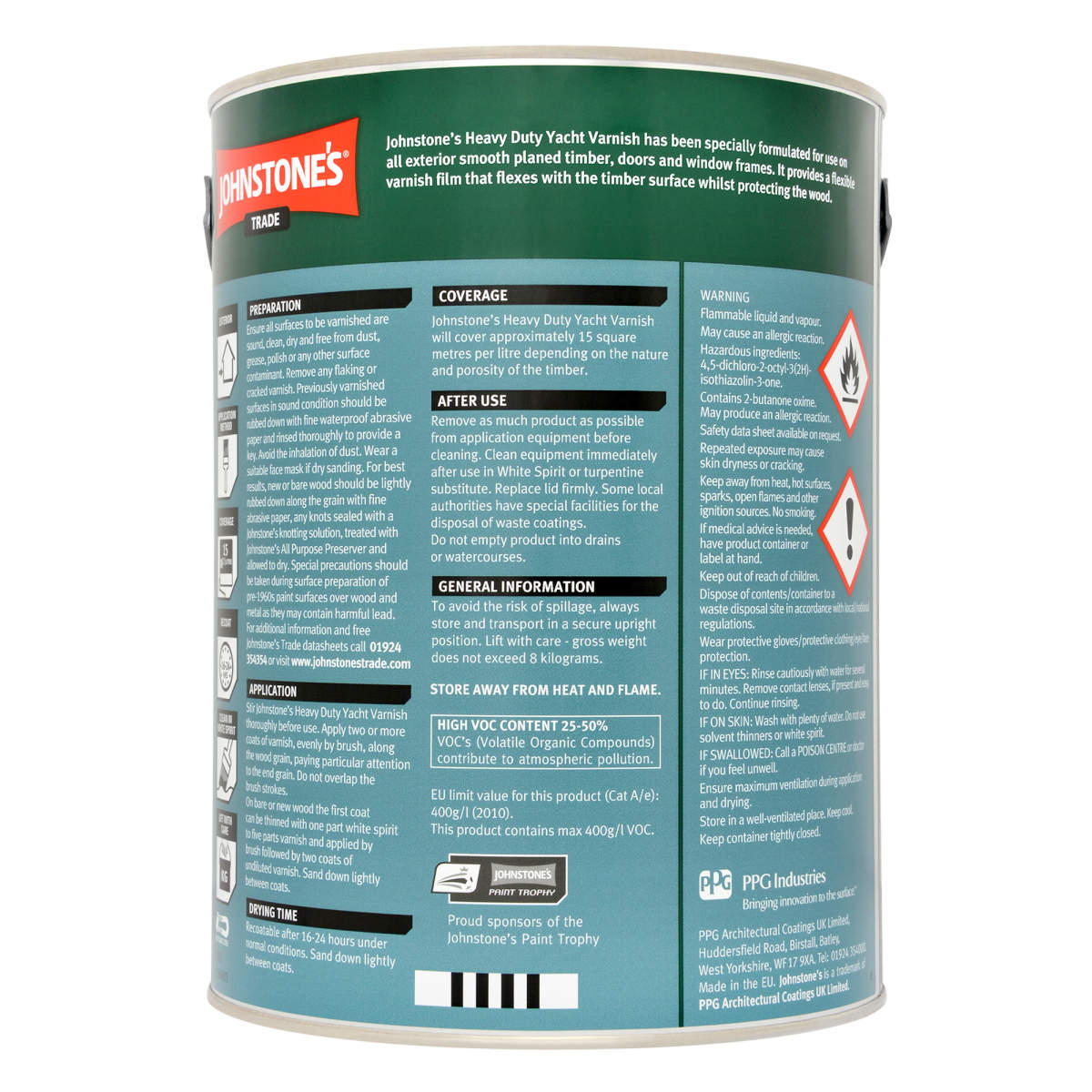 Johnstone's Trade Heavy Duty Yacht Varnish 5L