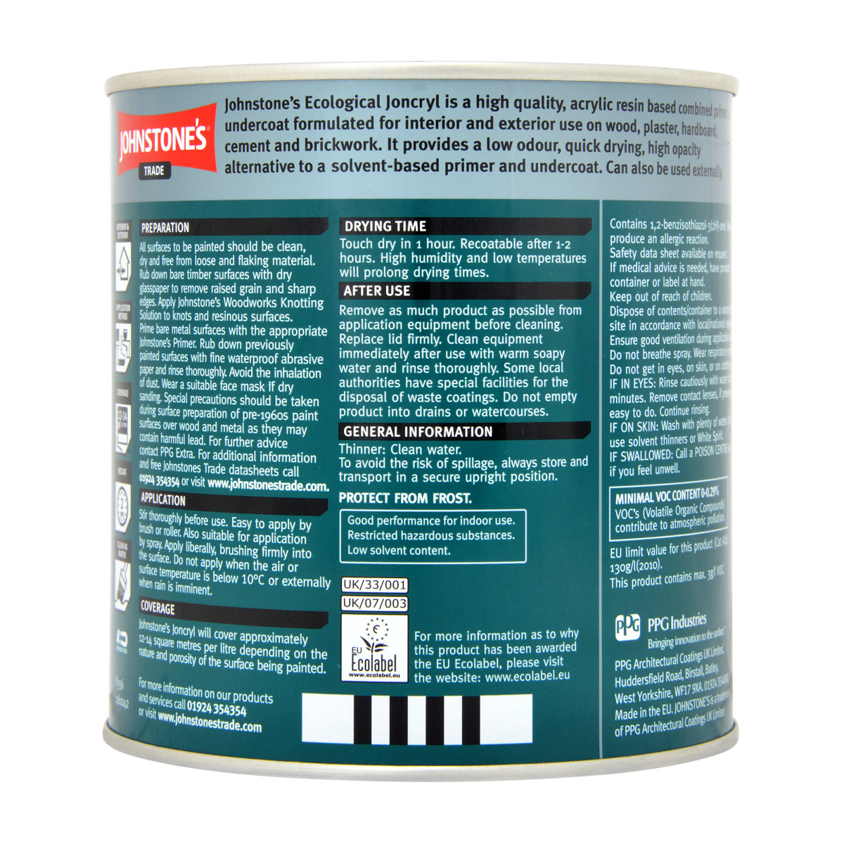Johnstone's Trade Joncryl Primer Undercoat 1L