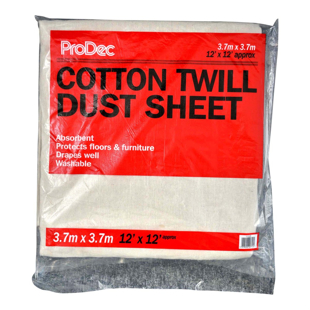 ProDec Cotton Twill Dust Sheet 12' x 12'