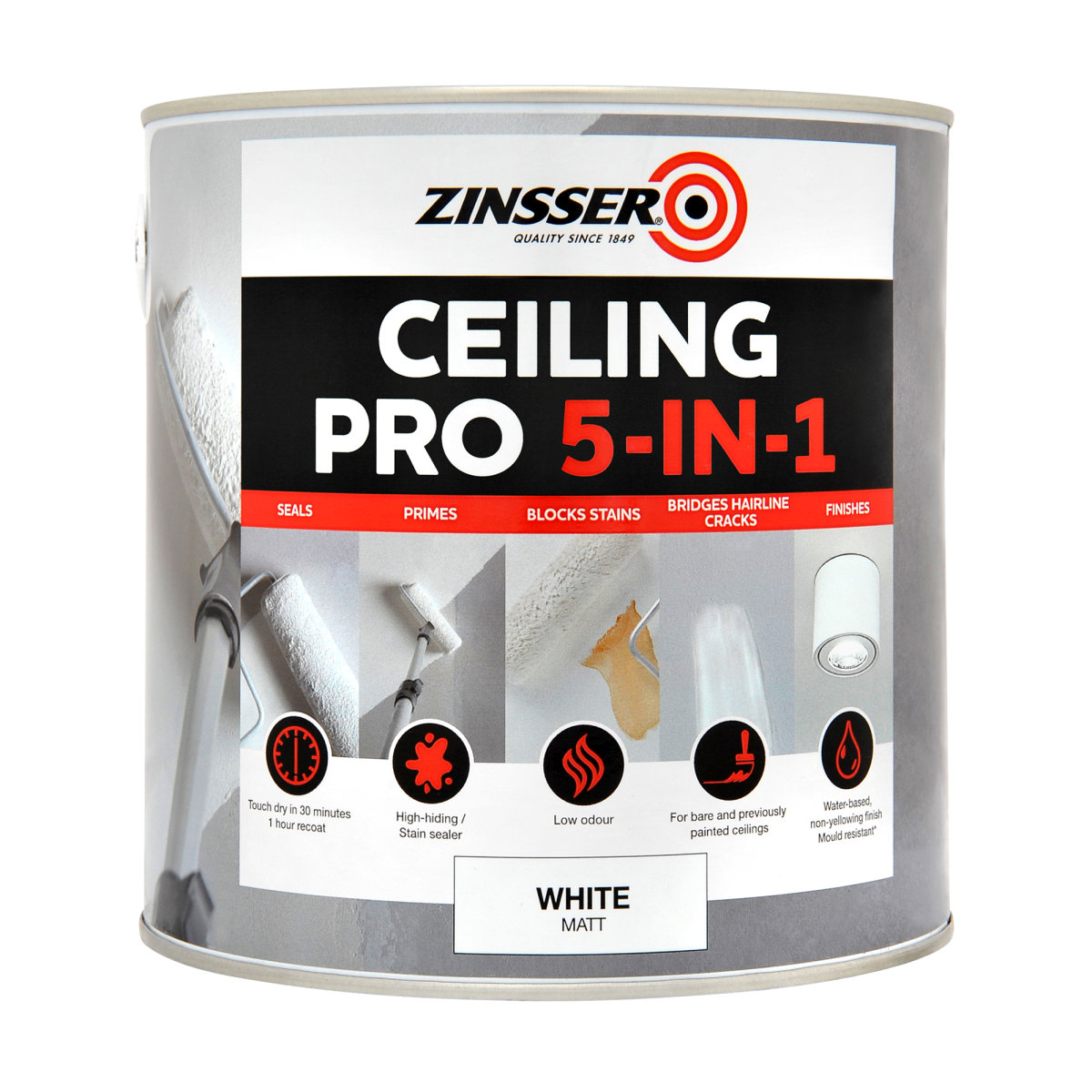 Zinsser Ceiling Pro 5 in 1 Matt White 2.5L