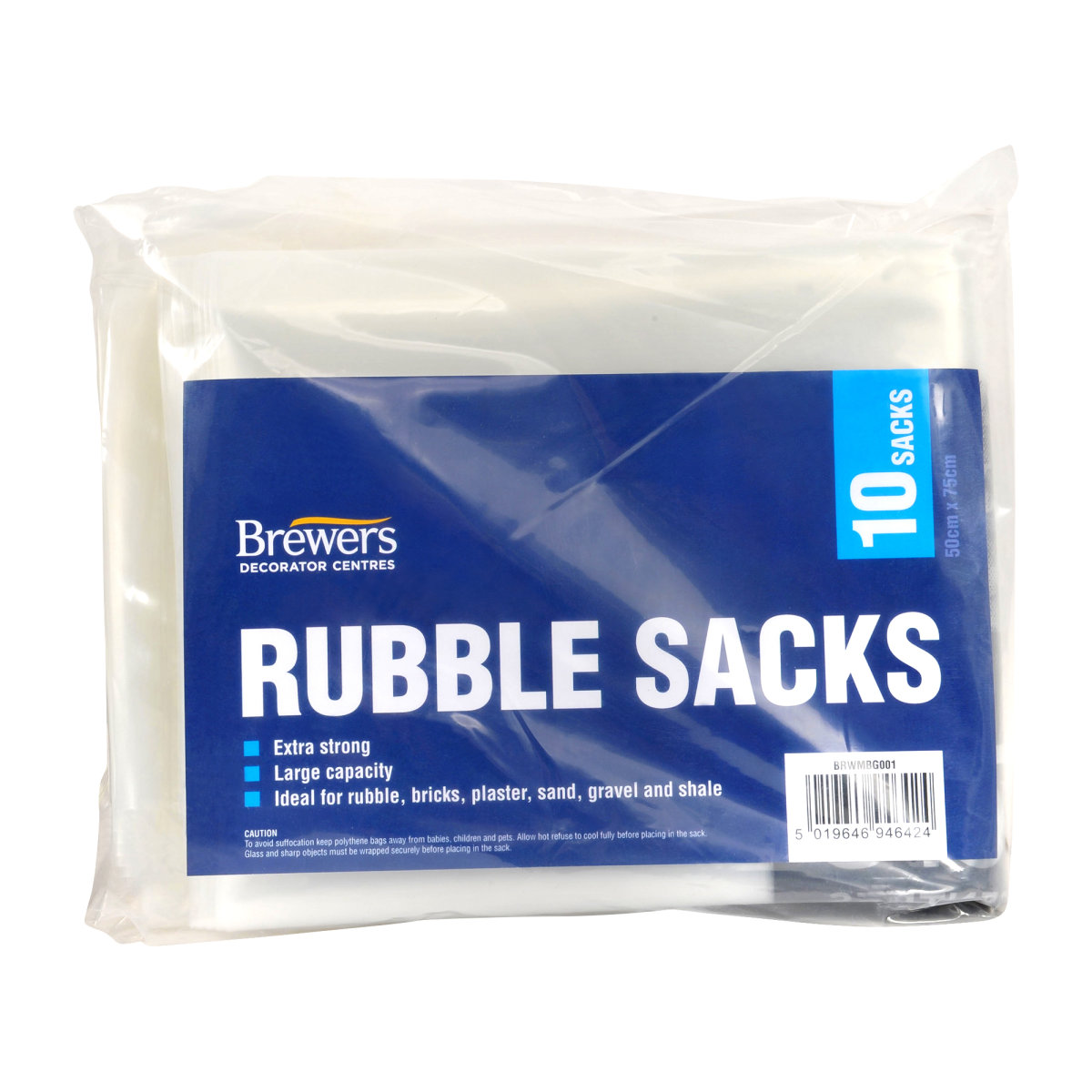 Rubble Sacks Clear Pack of 10