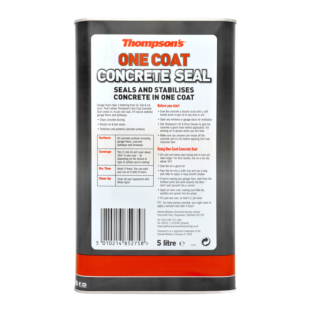 Thompsons One Coat Concrete Seal 5L