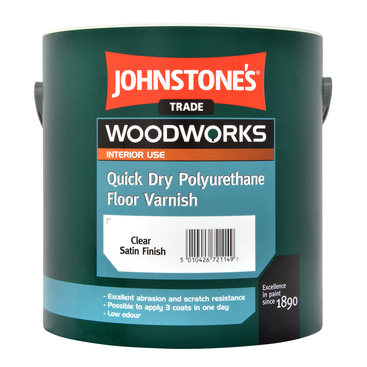Quick Dry Polyurethane Floor Varnish Satin Clear 2.5L