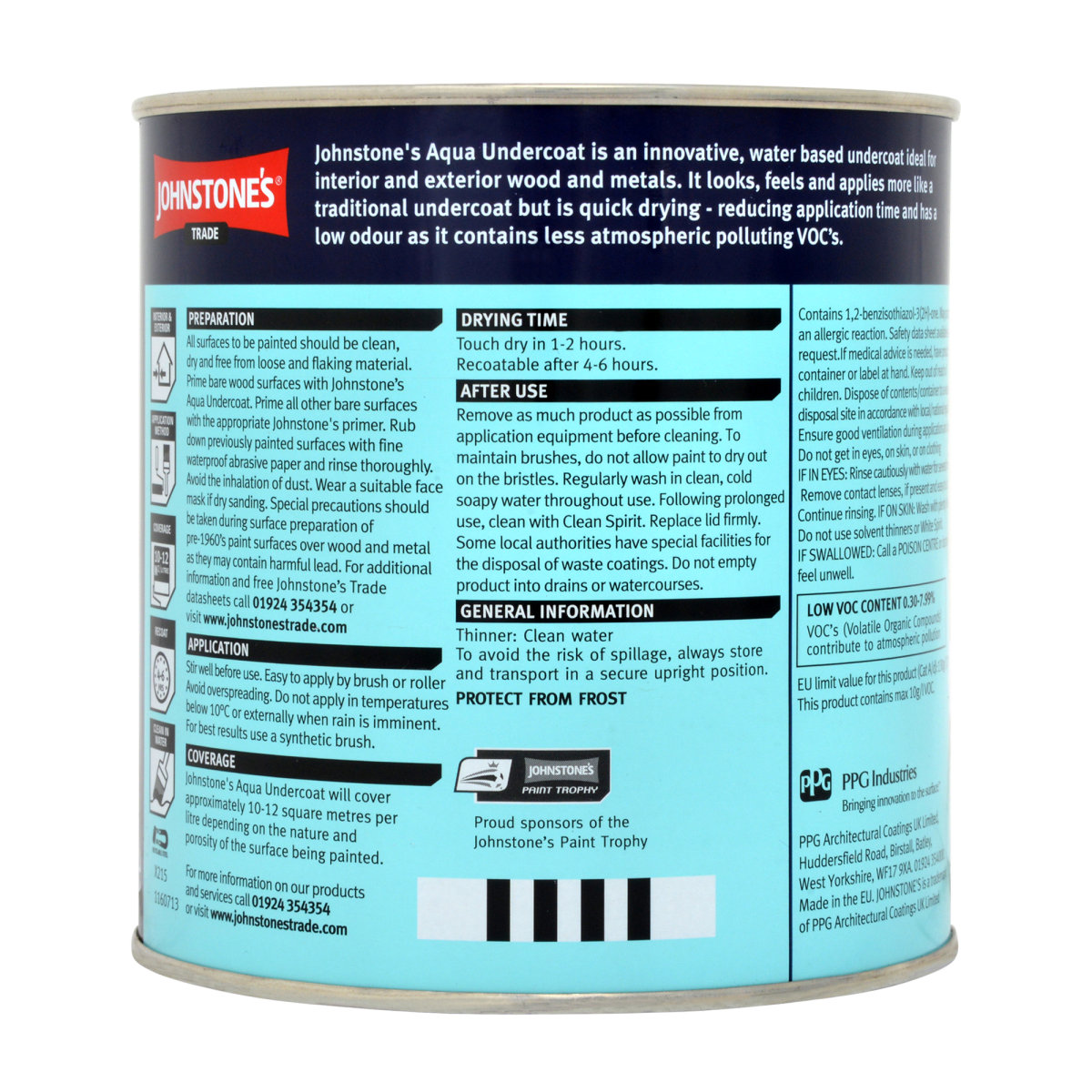 Johnstone's Trade Aqua Undercoat Brilliant White 1L