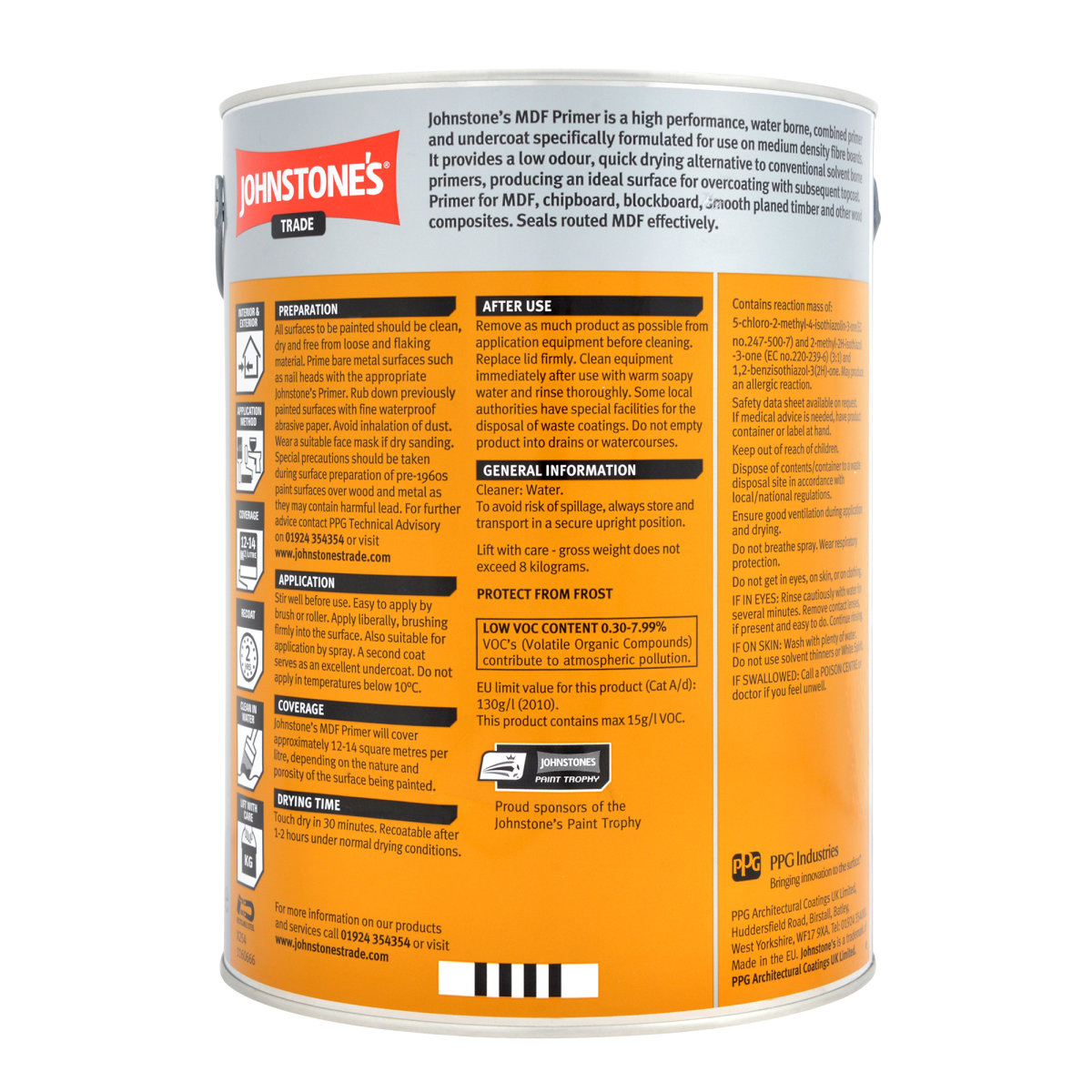 Johnstone's Trade MDF Primer White 5L