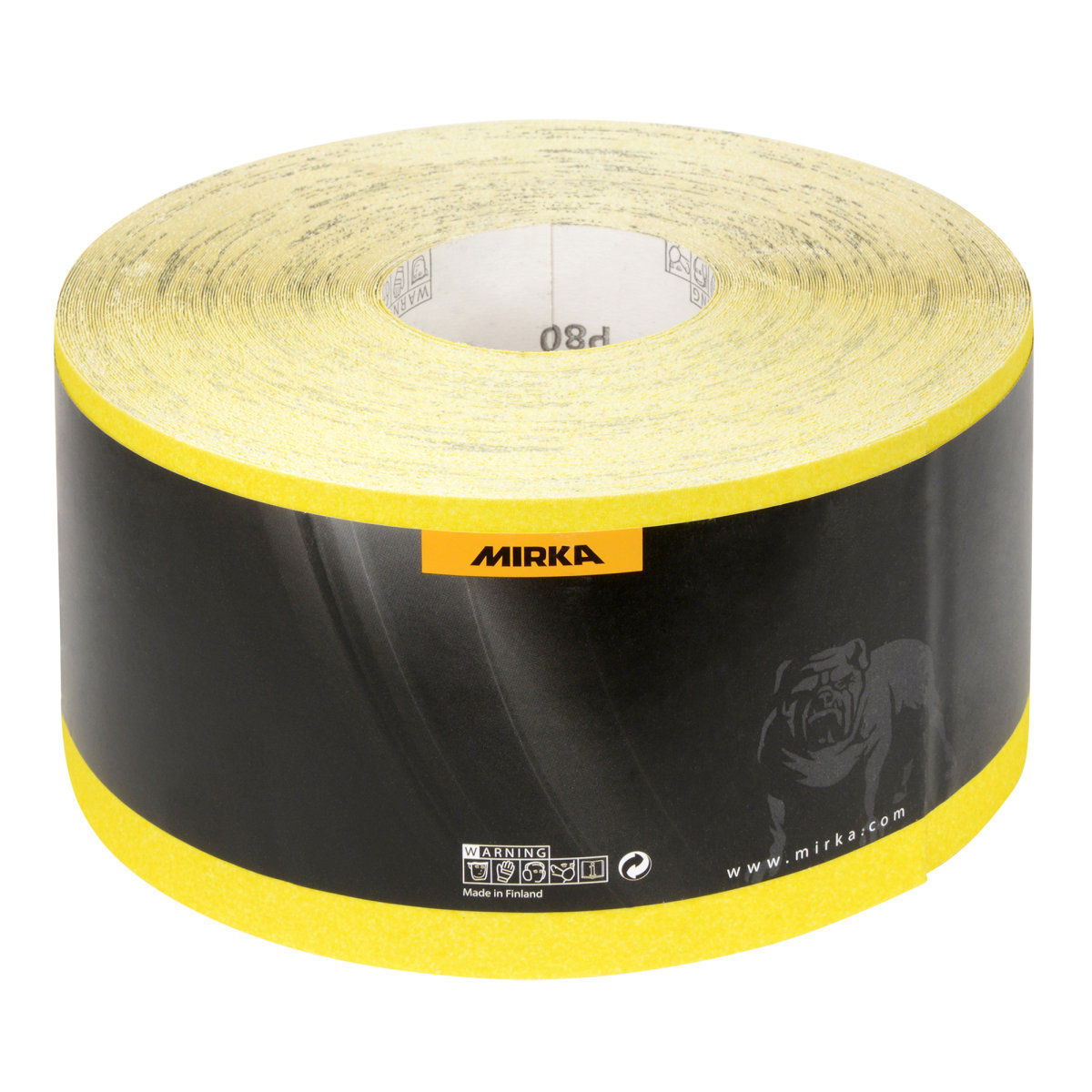Mirka Hiomant Abrasive Paper Yellow 50m x 115mm P80