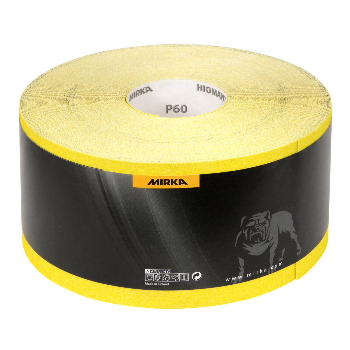 Mirka Hiomant Abrasive Paper Yellow 50m x 115mm P60