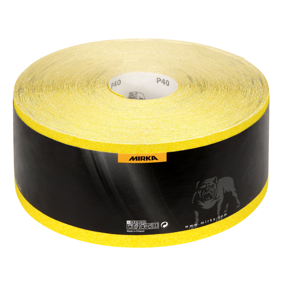 Mirka Hiomant Abrasive Paper Yellow 50m x 115mm P40