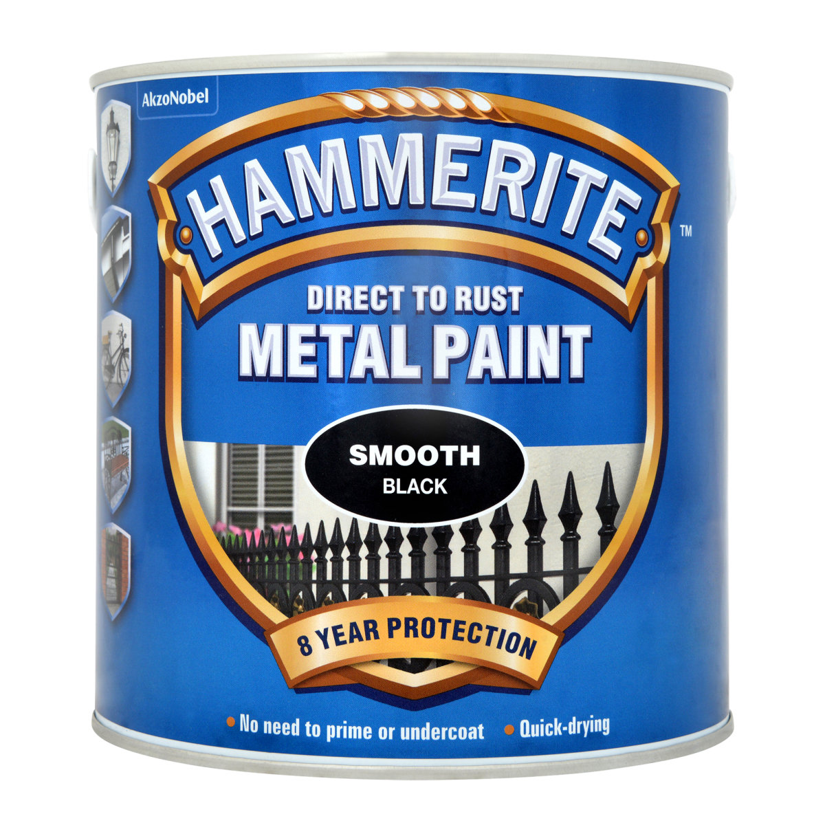 Direct to Rust Metal Paint Smooth Black 2.5L