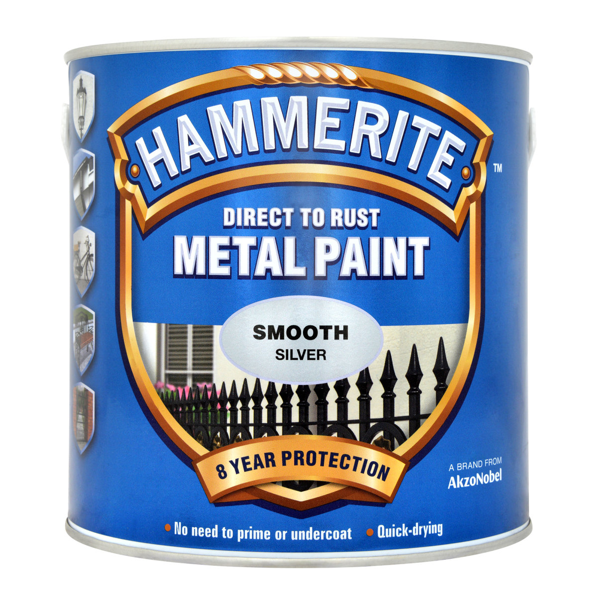 Direct to Rust Metal Paint Smooth Silver 2.5L