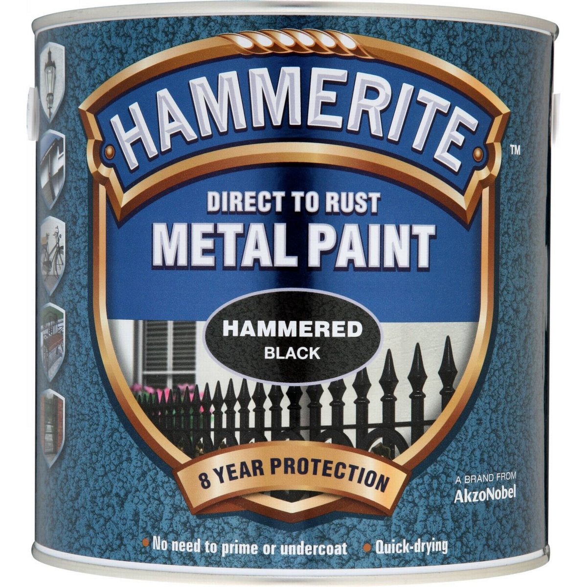 Direct to Rust Metal Paint Hammered Black 2.5L
