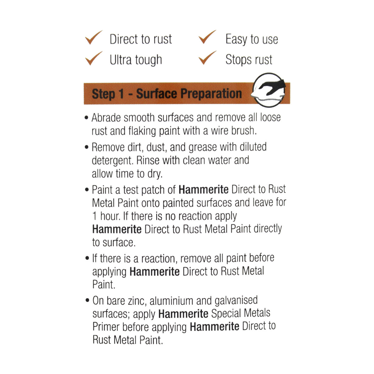Direct to Rust Metal Paint Hammered Black 2.5L