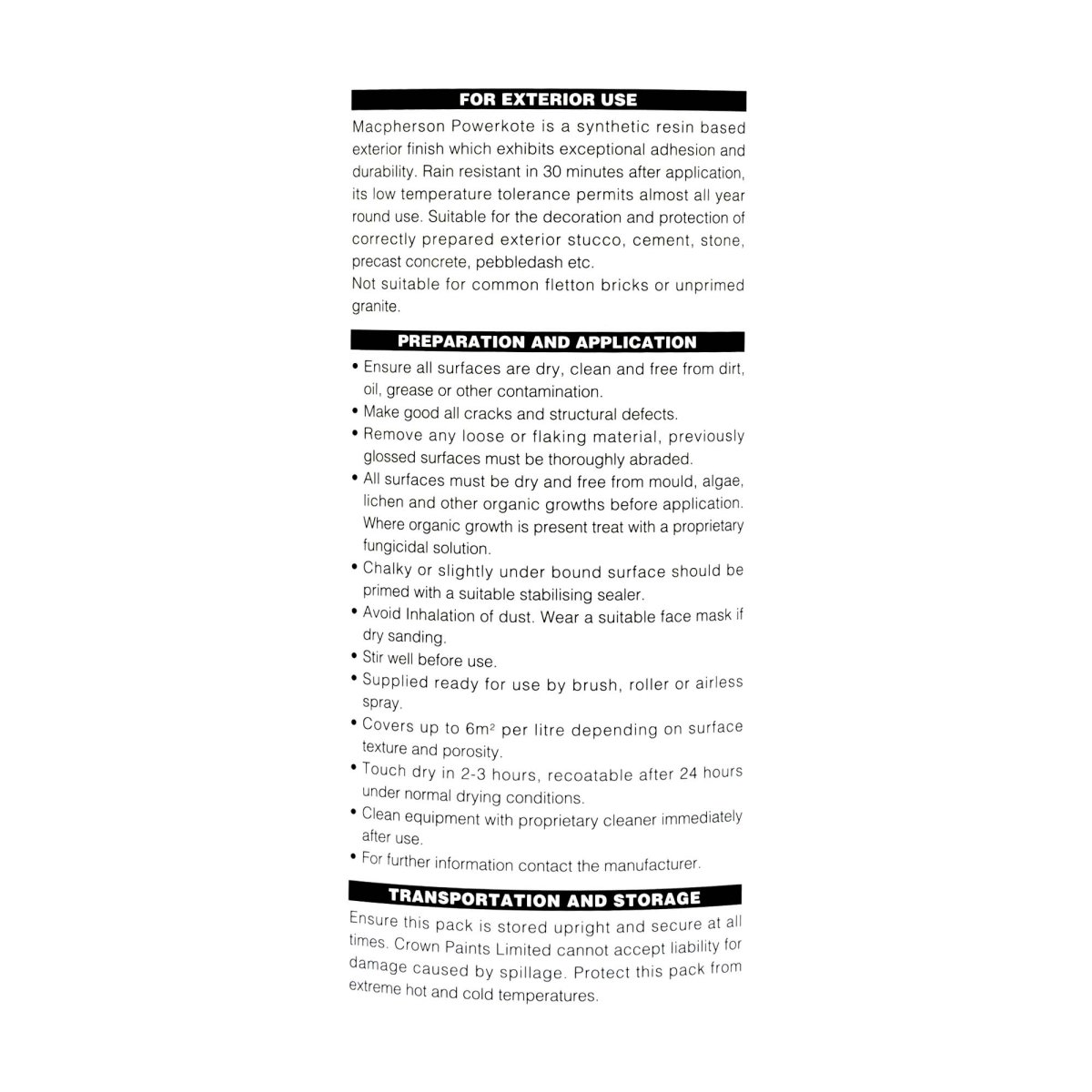 Powerkote Black 00E53 5L 
