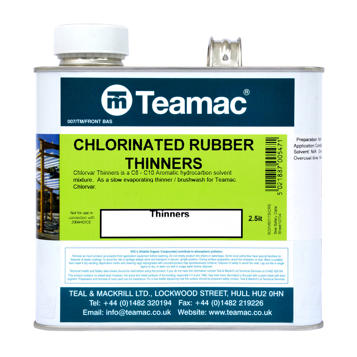 Thinners V/607/15 2.5L 
