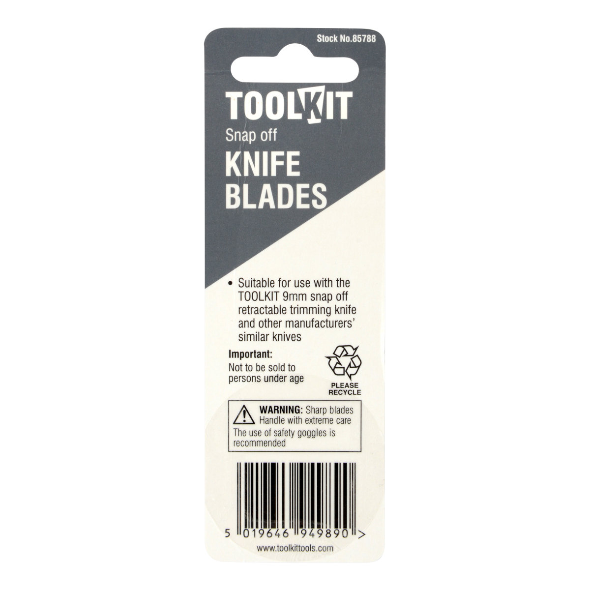 Snap Off Knife Blades (Pack of 10) 9mm