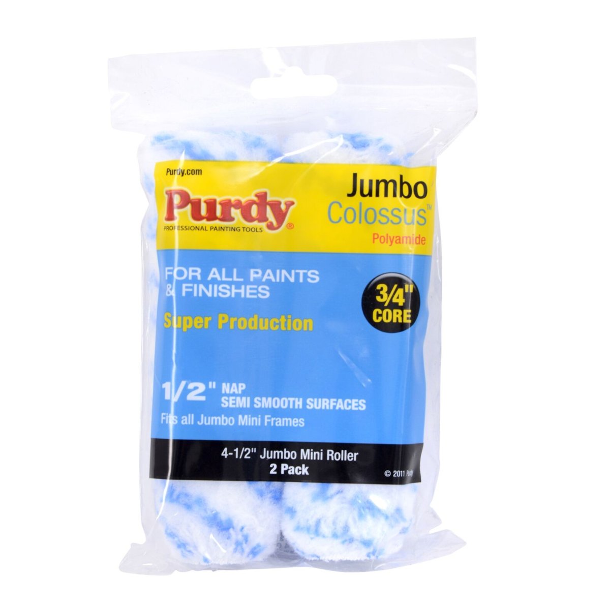 Purdy Colossus Jumbo Mini Sleeve Pack of 2 4" 